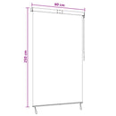 vidaXL Roletta Fekete 60 x 250 cm Szövet és Alumínium