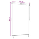 vidaXL Roletta Világosszürke 120 x 250 cm Szövet és Alumínium
