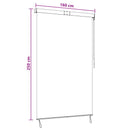 vidaXL Roletta Világosszürke 160 x 250 cm Szövet és Alumínium