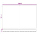 vidaXL Napellenző ponyva Tópszínű 329 x 195 cm Poliészter