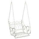 vidaXL Hinta Pad Acél 71 x 75 x 59 cm Antik fehér