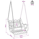 vidaXL Hinta Pad Acél 71 x 75 x 59 cm Antik fehér