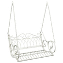 vidaXL Hinta Pad Acél 109 x 75 x 59 cm Antik fehér