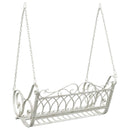vidaXL Hinta Pad Acél 109 x 75 x 59 cm Antik fehér