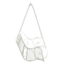 vidaXL Hinta Pad Acél 109 x 75 x 59 cm Antik fehér