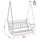 vidaXL Hinta Pad Acél 109 x 75 x 59 cm Antik fehér