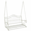 vidaXL Hinta Pad Acél 115 x 61 x 63 cm Antik fehér