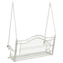 vidaXL Hinta Pad Acél 115 x 61 x 63 cm Antik fehér