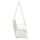 vidaXL Hinta Pad Acél 115 x 61 x 63 cm Antik fehér
