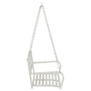 vidaXL Hinta Pad Acél 71,5 x 59 x 55 cm Antik fehér