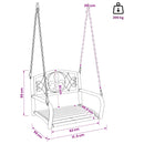 vidaXL Hinta Pad Acél 71,5 x 59 x 55 cm Antik fehér