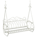 vidaXL Hinta Pad Acél 112 x 60 x 126,5 cm Antik fehér