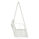 vidaXL Hinta Pad Acél 105,5 x 61 x 56 cm Antik fehér
