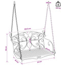 vidaXL Hinta Pad Acél 105,5 x 61 x 56 cm Antik fehér