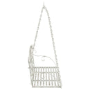 vidaXL Hinta Pad Acél 110 x 52,5 x 47 cm Antik fehér
