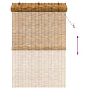 vidaXL Roletta Barna 140 x 220 cm Nád