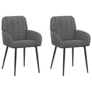 vidaXL Étkező Székek 2 pcs Bársony Sötétszürke 57 x 50 x 85 cm