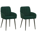 vidaXL Étkező Székek 2 pcs Bársony Sötétzöld 57 x 50 x 85 cm