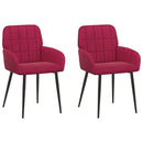vidaXL Étkező Székek 2 pcs Bársony Bordó 57 x 50 x 85 cm