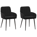 vidaXL Étkező Székek 2 pcs Bársony Fekete 57 x 50 x 85 cm