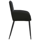 vidaXL Étkező Székek 2 pcs Bársony Fekete 57 x 50 x 85 cm