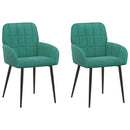 vidaXL Étkező Székek 2 pcs Bársony Türkiz 57 x 50 x 85 cm