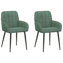 vidaXL Étkező Székek 2 pcs Bársony Tengeri Zöld 57 x 50 x 85 cm