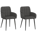 vidaXL Étkező Székek 2 pcs Műbőr Fekete 57 x 50 x 85 cm