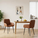 vidaXL Étkező Székek 2 db Műbőr Barna 57 x 50 x 85 cm