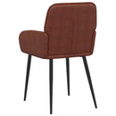 vidaXL Étkező Székek 2 pcs Műbőr Fényes Barna 57 x 50 x 85 cm