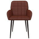 vidaXL Étkező Székek 2 pcs Műbőr Fényes Barna 57 x 50 x 85 cm