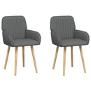 vidaXL Étkező Székek 2 pcs Szövet Sötétszürke 56,5 x 50 x 87,5 cm