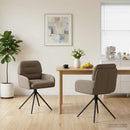 vidaXL Forgós Étkezős Székek 2 db Műbőr Cappuccino 59x59,5x90cm