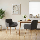 vidaXL Étkező Székek 2 pcs Bouclé Sötétszürke 59 x 57 x 85 cm