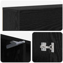 vidaXL Kandallókeret Fekete Tölgy 102 x 18 x 100,5 cm Szerelt Fa