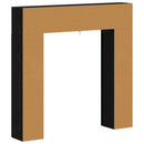 vidaXL Kandallókeret Fekete Tölgy 102 x 18 x 100,5 cm Szerelt Fa
