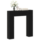 vidaXL Kandallókeret Fekete Tölgy 102 x 18 x 100,5 cm Szerelt Fa