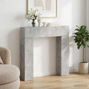 vidaXL Kandallókeret Betonszürke 102 x 18 x 100,5 cm Szerelt Fa
