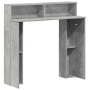 vidaXL Kandallókeret Betonszürke 102 x 18 x 100,5 cm Szerelt Fa