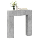 vidaXL Kandallókeret Betonszürke 102 x 18 x 100,5 cm Szerelt Fa