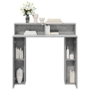 vidaXL Kandallókeret Betonszürke 102 x 18 x 100,5 cm Szerelt Fa