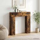 vidaXL Kandallókeret Füstös Tölgy 102 x 18 x 100,5 cm Szerelt Fa