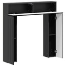 vidaXL Kandallókeret Fekete 102 x 18 x 100,5 cm Szerelt Fa