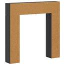 vidaXL Kandallókeret Fekete 102 x 18 x 100,5 cm Szerelt Fa