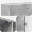 vidaXL Kandallókeret Betonszürke 102 x 18 x 100,5 cm Szerelt Fa