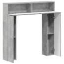 vidaXL Kandallókeret Betonszürke 102 x 18 x 100,5 cm Szerelt Fa