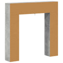 vidaXL Kandallókeret Betonszürke 102 x 18 x 100,5 cm Szerelt Fa