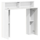 vidaXL Kandallókeret Fényes Fehér 102 x 18 x 100,5 cm Szerelt Fa