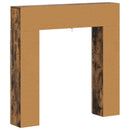 vidaXL Kandallókeret Füstös Tölgy 102 x 18 x 100,5 cm Szerelt Fa