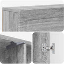 vidaXL Kandallókeret Szürke Sonoma 102 x 18 x 100,5 cm Szerelt Fa